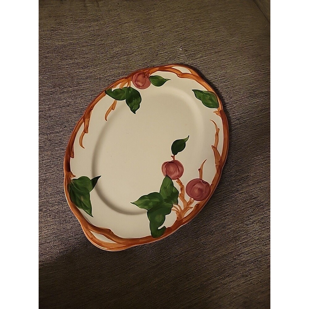 Vintage FRANCISCAN WARE 14 x 10 Inch Oval Serving Platter Apple Pattern USA